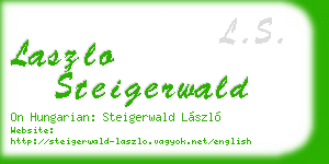 laszlo steigerwald business card