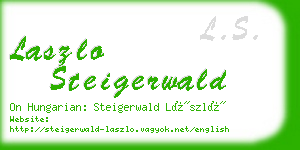 laszlo steigerwald business card